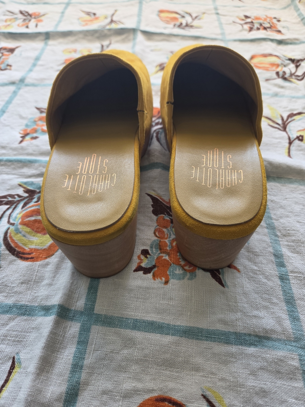 Charlotte Stone Martino Suede Wooden Clog - Picture 6 of 10